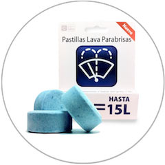 Pastillas lava parabrisas descubre todos los formatos, blister, botes...